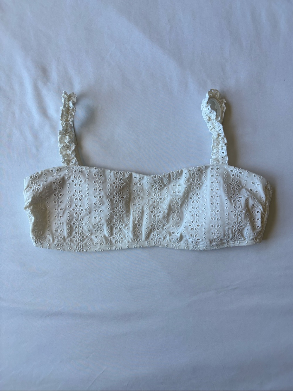 White Hollister eyelet bikini top